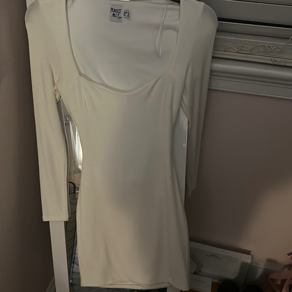 Princess Polly white tight dress